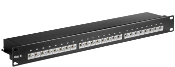 MicroConnect PP-014 CAT6 24 port 19"  Patch Panel. PP-014