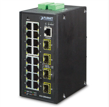 Planet IGS-20040MT IP30 Industrial 16* 10/100/100 IGS-20040MT
