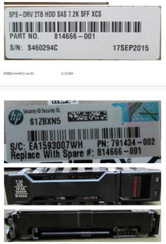 Hewlett Packard Enterprise 814666-001 DRV 2TB HDD SAS 7.2K SFF XCS 814666-001
