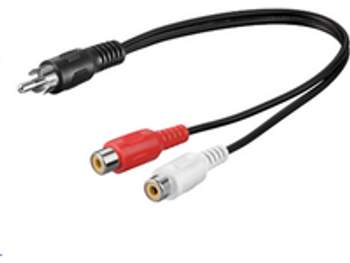 MicroConnect AUDC02 RCA - 2xRCA 0.20m M-F AUDC02