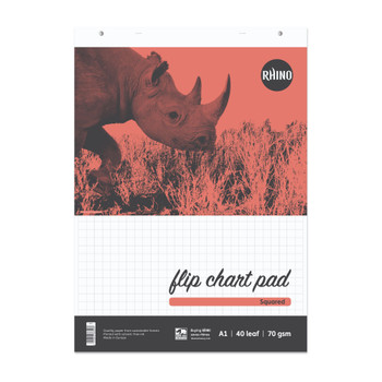 Rhino A1 Flipchart Pad 40 Leaf 20Mm Squared With Plain Reverse Pack 10 - RHFC-2 RHFC-2 Rhino A1 Flipchart Pad 40 Leaf 20Mm Squared With Plain Reverse Pack 10 - RHFC-2 RHFC-2