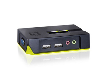 LevelOne KVM-0221 2-Port 2*USB KVM with Audio Bl KVM-0221