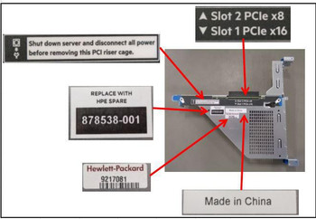 Hewlett Packard Enterprise 878538-001 SPS-PCA. CPU1. X16X8 RISER 878538-001