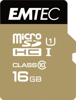 Emtec ECMSDM16GHC10GP MicroSD Card 16GB SDHC CL.10 ECMSDM16GHC10GP