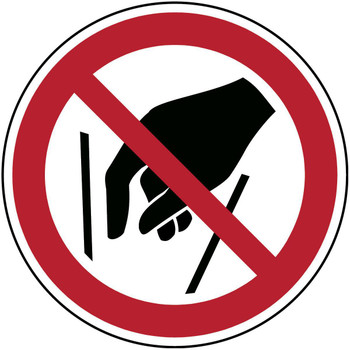 Brady PIC P015-DIA 400-PP-CRD/1 ISO Safety Sign - No reaching PIC P015-DIA 400-PP-CRD/1