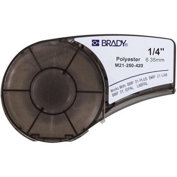 Brady M21-250-423 Black on White 6.4m x 6.35mm M21-250-423