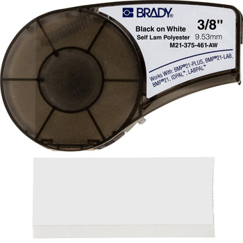 Brady M21-375-461-AW Polyester tape 9.53mmx6.4m M21-375-461-AW