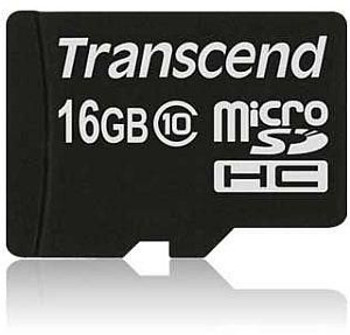 Transcend TS16GUSDC10 SDHC CARD MICRO 16GB CLASS 10 TS16GUSDC10