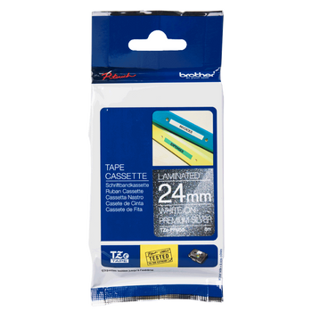 Brother Black On Silver Label Tape 24Mm X 8M - TZEPR955 TZEPR955