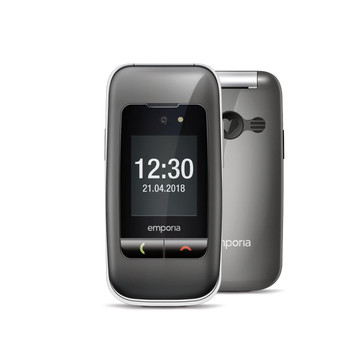 Emporia ONE Clamshell 6.1 cm 2.4" 2 MP Bluetooth 900 mAh Black Grey V200.V3.SG.01