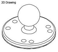 RAM Mounts RAM-B-202CHU CHROME RAM 2 1/2" DIA. RAM-B-202CHU