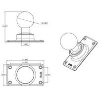 RAM Mounts RAM-D-243U UNPKD 2-13/16" X 5" RAM-D-243U