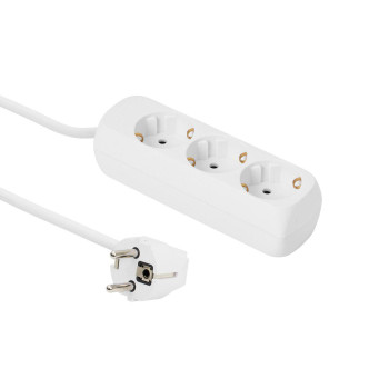MicroConnect GRU0033W 3-way Scho Socket 3M White GRU0033W