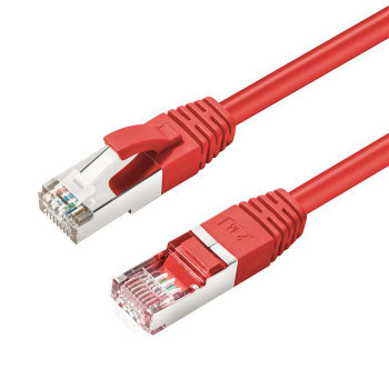 MicroConnect MC-SFTP6A0025R CAT6A S/FTP 0.25m Red LSZH MC-SFTP6A0025R