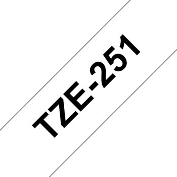 Brother TZE251 Tape Black on White 24mm TZE251