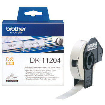 Brother DK Labels DK-11204 17mm x 54mm Multi-Purpose Labels 400 Labels DK11204