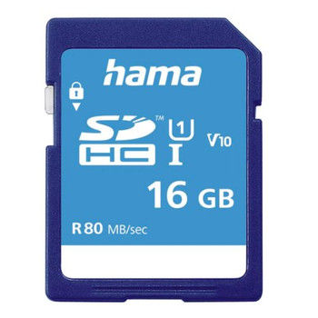 Hama 16Gb Sdhc Card Uhs-I Class 10 80Mb/S 00124134