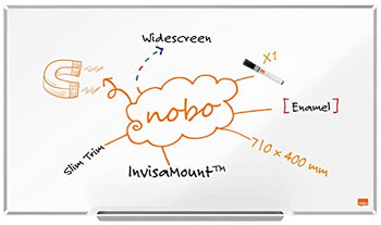 Nobo Impression Pro Widescreen Magnetic Enamel Whiteboard Aluminium Frame 710X40 1915248 Nobo Impression Pro Widescreen Magnetic Enamel Whiteboard Aluminium Frame 710X40 1915248
