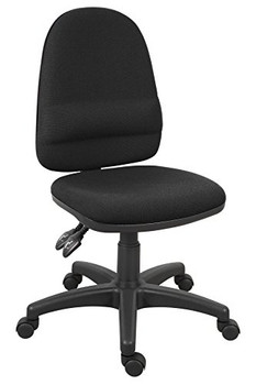 Ergo Twin High Back Fabric Operator Office Chair Without Arms Black - 2900BLK - 2900BLK