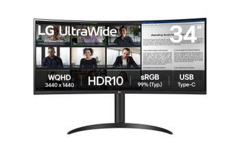 Lg 34Wr55qk-B 34 " 3440 X 1440 Pixels Wide Quad Hd Va Panel Hdmi Displayport Usb 34WR55QK-B.AEK