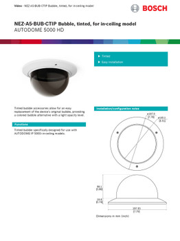 Bosch NEZ-A5-BUB-CTIP AUTODOME 5000 HD INCEIL NEZ-A5-BUB-CTIP