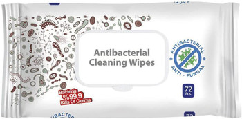 Valuex Antibacterial/Virucidal Wipes Pack 72 ABW72AG ABW720W