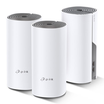 TP-Link AC1200 Whole Home Mesh Wi-Fi System 3-Pack White Grey Internal Mesh syst DECO E4(3-PACK) TP-Link AC1200 Whole Home Mesh Wi-Fi System 3-Pack White Grey Internal Mesh syst DECO E4(3-PACK)