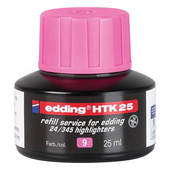 Edding Htk 25 Bottled Refill Ink for Highlighter Pens 25Ml Pink 4-HTK25009