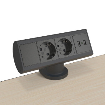Noname 935-D2UC Smartline Desk Black 2 Power. 935-D2UC