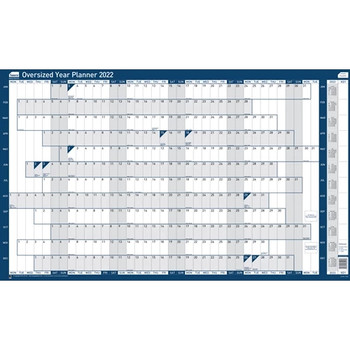 Sasco Unmounted Oversized Year Wall Planner 2022 2410154D 2410154D