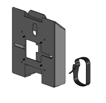 SpacePole SPV1107-02 Straight wall mount. Black SPV1107-02