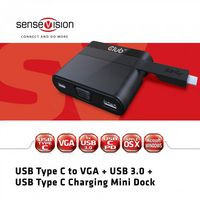 Club3D CSV-1532 USB 3.0 Typ C > VGA/USB3/USB-C CSV-1532