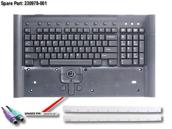 HP 230978-001-RFB SPS-KEYBOARD- CARBON BLACK 230978-001-RFB