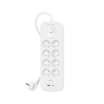 Belkin SRB003CA2M Surge Protector White 8 Ac SRB003CA2M