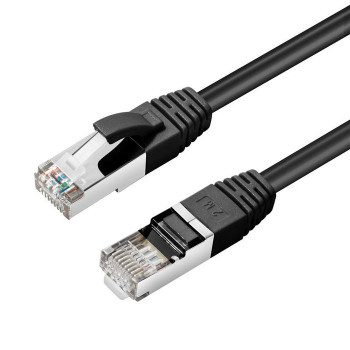 MicroConnect MC-SFTP6A005S CAT6A S/FTP 0.5m Black LSZH MC-SFTP6A005S