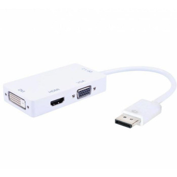 Techly IADAP-DP-COMBOF2 Adapter 3 In 1 Displayport IADAP-DP-COMBOF2