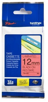 Brother TZE431 Tape Black on Red 12mm TZE431 Brother TZE431 Tape Black on Red 12mm TZE431