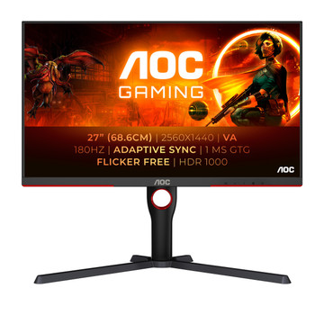 AOC G3 Q27G3XMN 27 " 2K Ultra HD 180Hz LED Monitor Q27G3XMN/BK