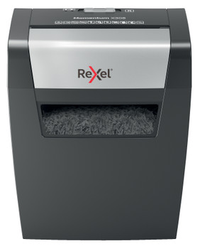 Rexel Momentum X308 Cross Cut Shredder 15 Litre 8 Sheet Black 2104570 2104570
