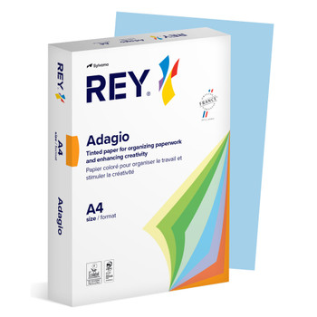 Rey Adagio Paper A4 80Gsm Blue Ream 500 RYADA080X419