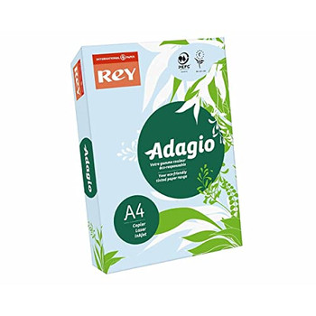 Rey Adagio Paper A4 80Gsm Blue Ream 500 RYADA080X419