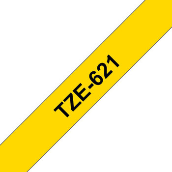 Brother TZE621 Tape Black on Yellow 9mm TZE621