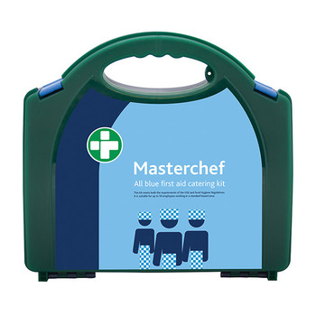 Masterchef 50 Person All Blue Catering First Aid Kit In Aura Box Green Size 550X CM0299