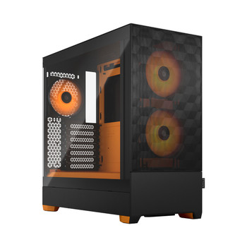 Fractal Design Pop Air Tower PC Black Orange ATX micro ATX Mini-ITX Steel Temper FD-C-POR1A-05