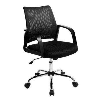 Nautilus Designs Calypso Medium Mesh Back Task Operator Office Chair With Fixed BCM/F1204/BK