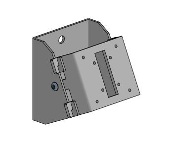 SpacePole SPM115-02 Angled Wall Mount. Black SPM115-02