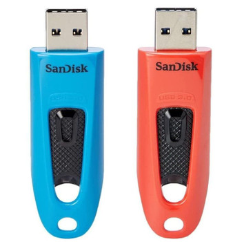 Sandisk Ultra 64Gb Usb 3.0 Flash Drive Twin Pack Blue And Red SDCZ48-064G-G46BR2 Sandisk Ultra 64Gb Usb 3.0 Flash Drive Twin Pack Blue And Red SDCZ48-064G-G46BR2