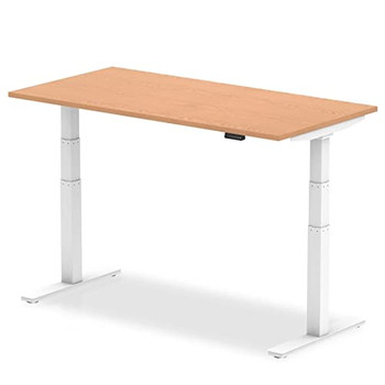 Dynamic Air 1200 X 800Mm Height Adjustable Desk Oak Top White Leg HA01037 HA01037 Dynamic Air 1200 X 800Mm Height Adjustable Desk Oak Top White Leg HA01037 HA01037