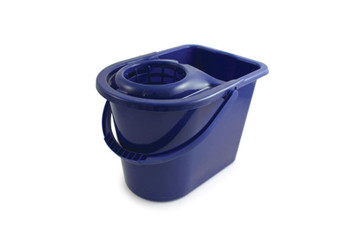 Valuex Plastic Mop Bucket With Wringer And Handle Blue 0907053 0907053