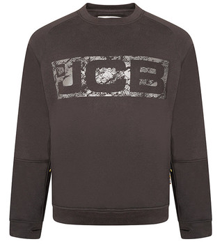 Jcb Workwear Trade Crew Sweatshirt Black Size 2XL CREW/B-XXL